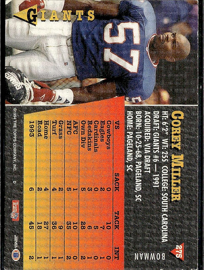 1994 Bowman #275 Corey Miller