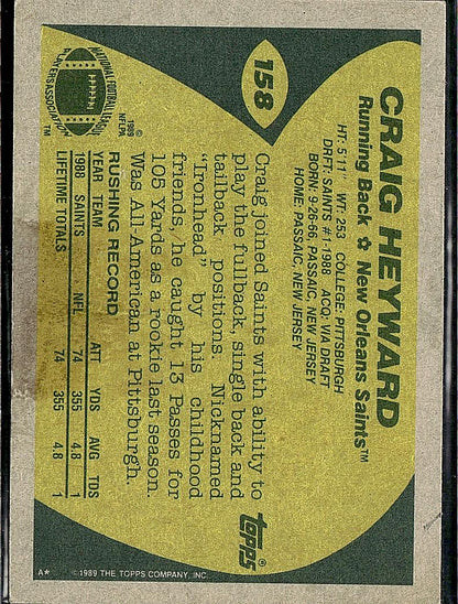1989 Topps #158 Craig Heyward