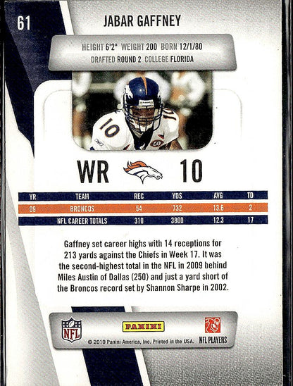 2010 Panini Prestige #61 Jabar Gaffney