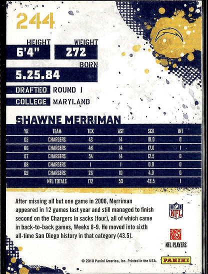 2010 Score #244 Shawne Merriman