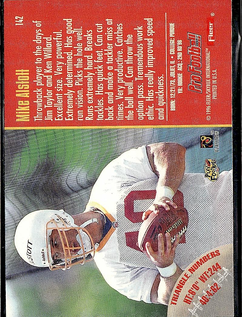 1995 Fleer Football Mike Alstott