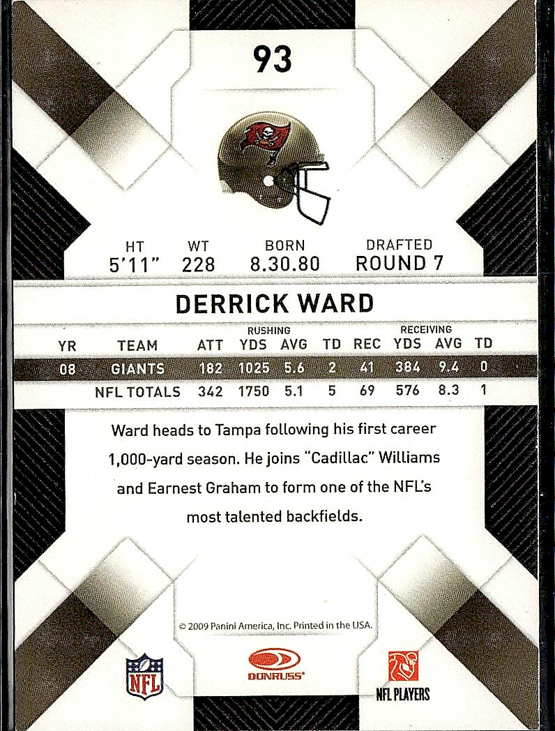 2009 Donruss Threads #93 Derrick Ward