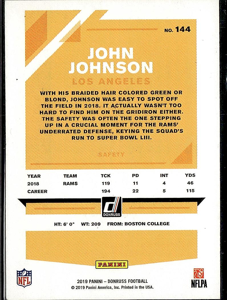 2019 Donruss #144 John Johnson