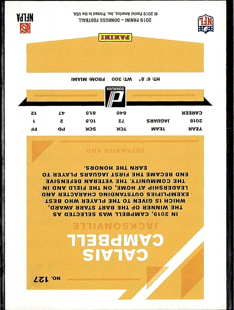 2019 Donruss #127 Calais Campbell