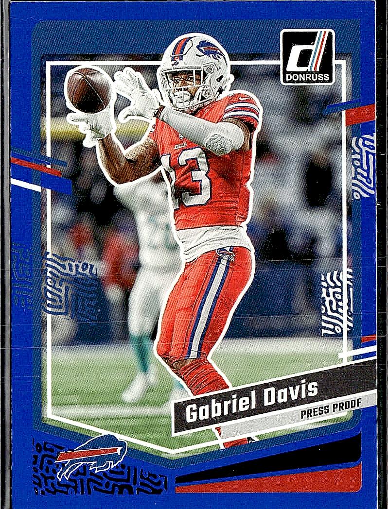 2023 Donruss #29 Gabriel Davis Press Proof Blue