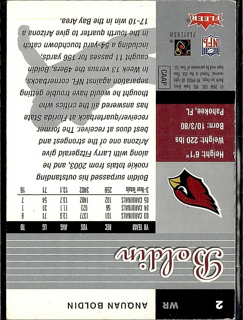 2006 Ultra #2 Anquan Boldin