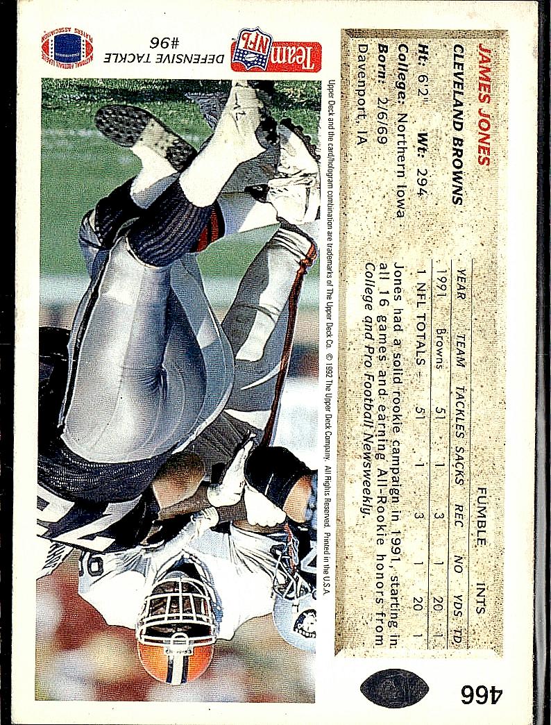 1992 Upper Deck #466 James Jones