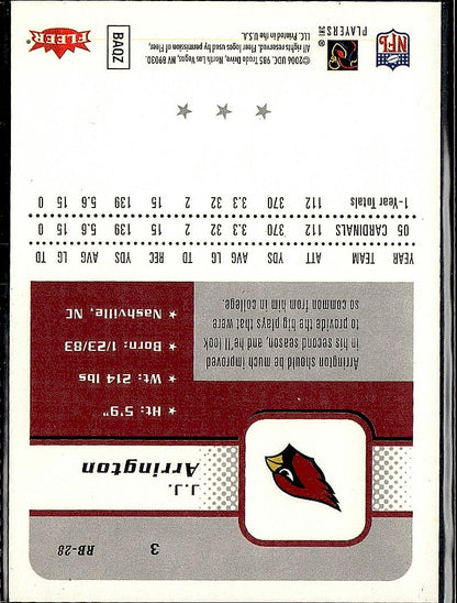 2006 Fleer #3 J.J. Arrington