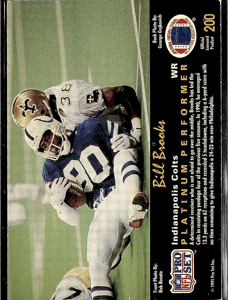 1991 Pro Set Platinum #200 Bill Brooks