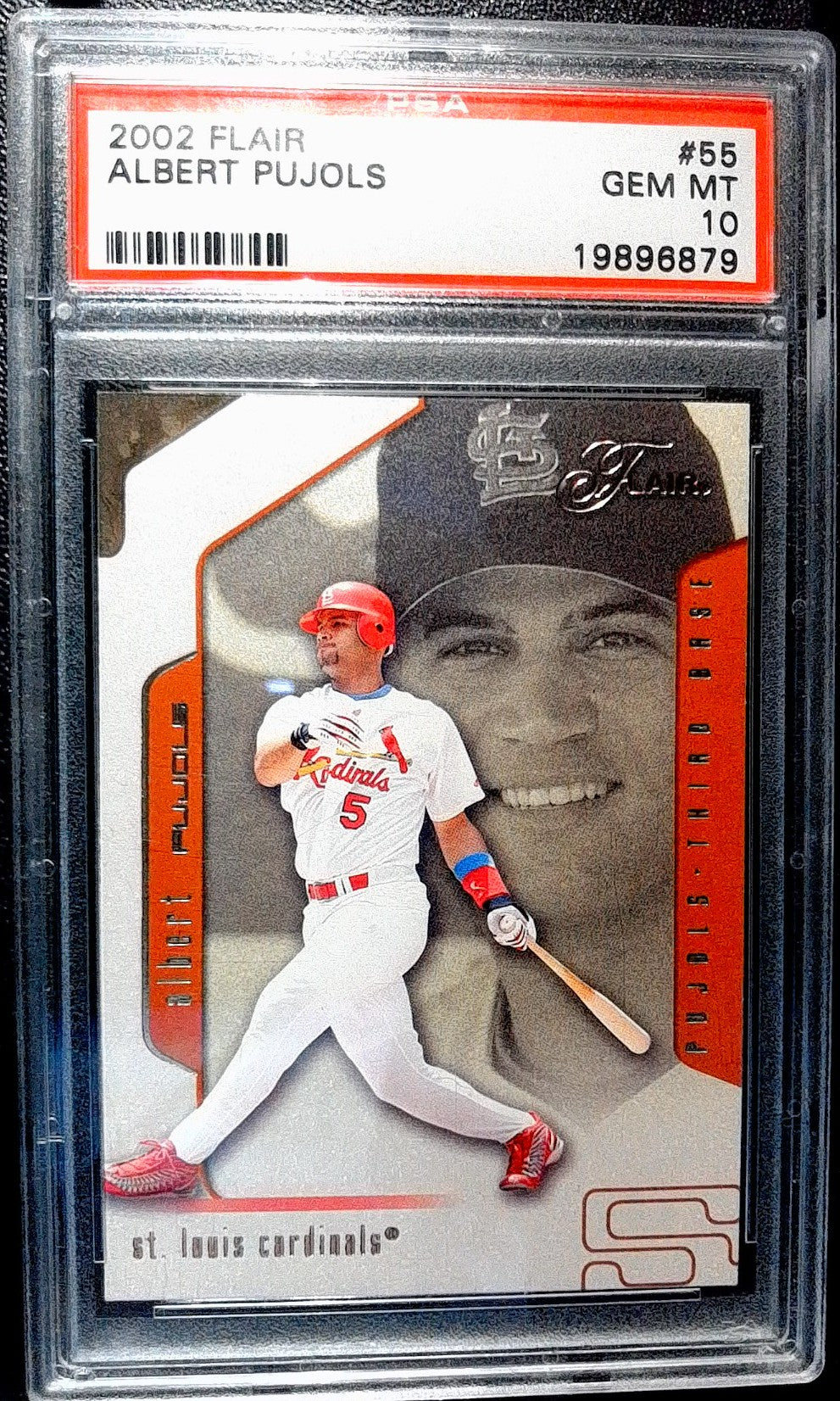 2002 Flair #55 Albert Pujols PSA 10