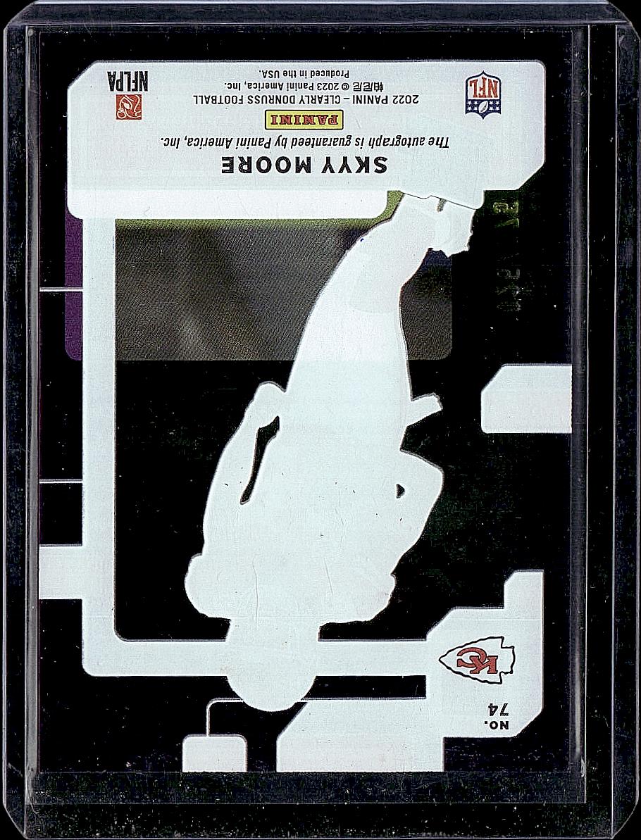 2022 Clearly Donruss #74 Skyy Moore Rated Rookie Autographs Purple #/175