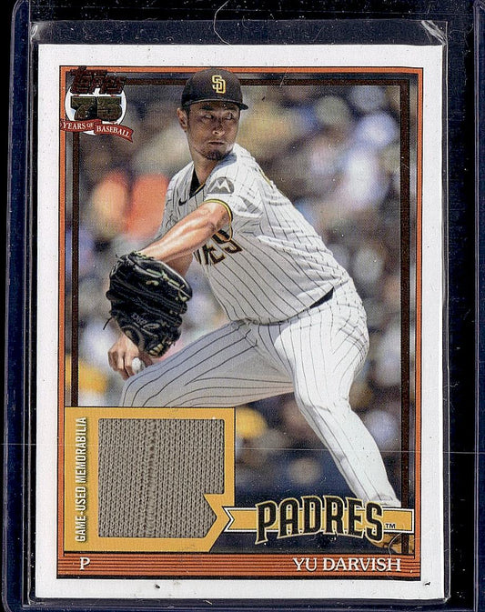 2026 Topps #91R2-YD Yu Darvish 1991 Topps Baseball 35th Anniversary Relics