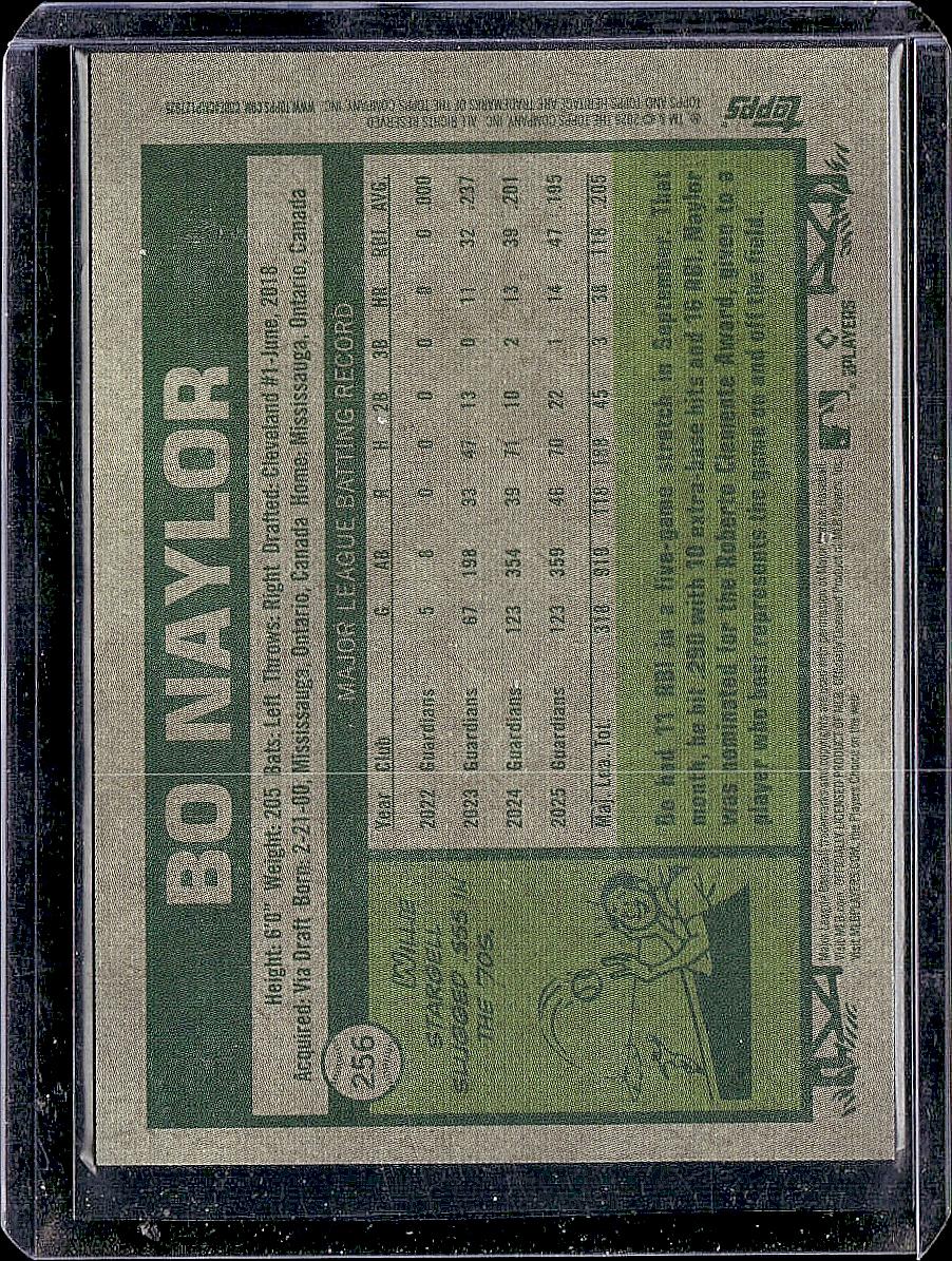 2026 Topps Heritage #256 Bo Naylor Chrome Gold Refractors #/50
