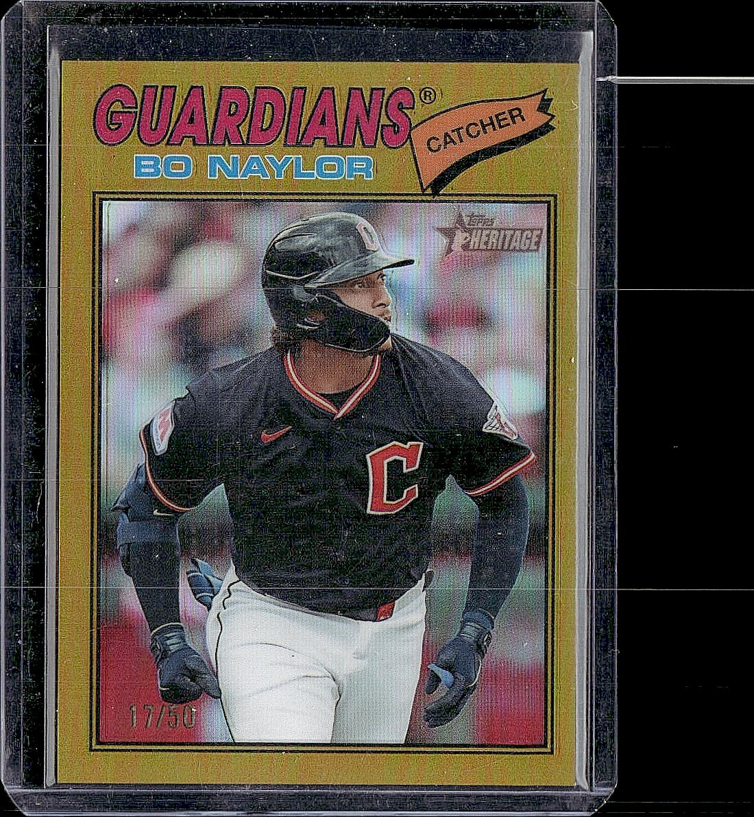 2026 Topps Heritage #256 Bo Naylor Chrome Gold Refractors #/50