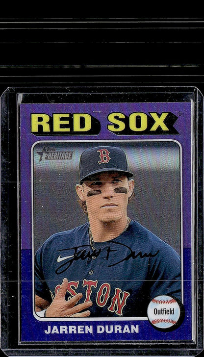 2024 Topps Heritage #83 Jarren Duran Chrome Purple Refractor