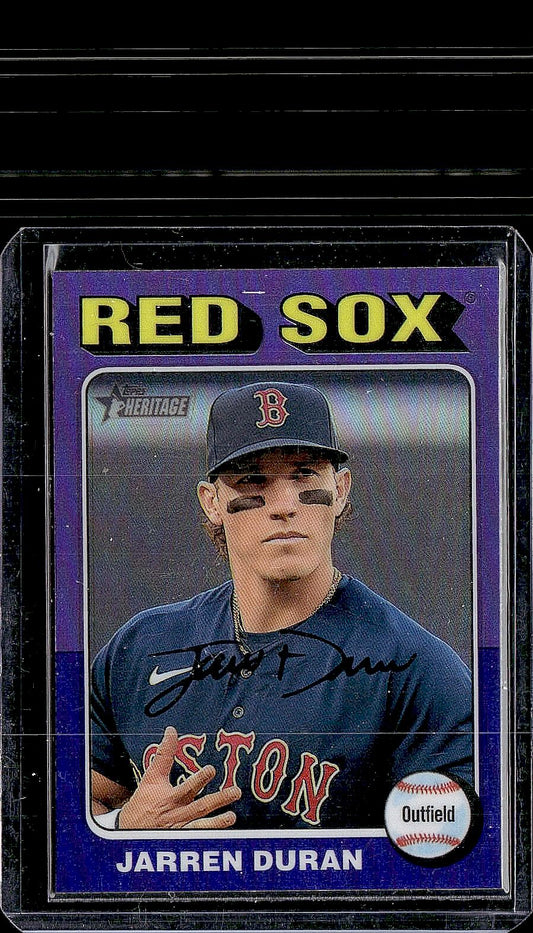 2024 Topps Heritage #83 Jarren Duran Chrome Purple Refractor