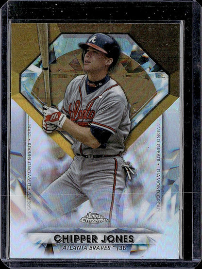 2022 Topps Chrome Update #DGC-27 Chipper Jones Diamond Greats Die Cuts