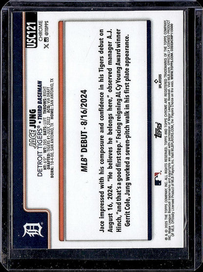 2025 Topps Chrome Update #USC121 Jace Jung RayWave Refractor