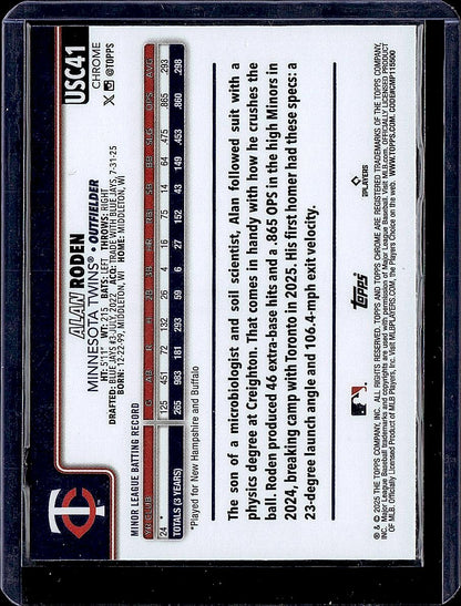2025 Topps Chrome Update #USC41 Alan Roden X-Fractors
