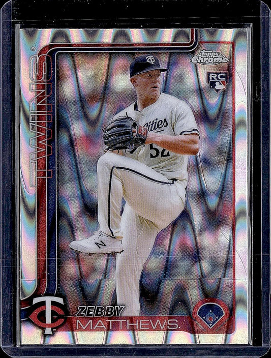 2025 Topps Chrome #277 Zebby Matthews RayWave Refractors