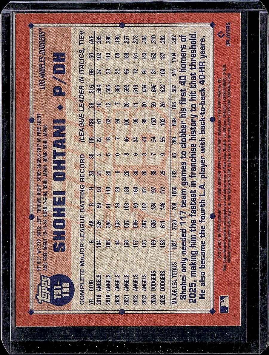2026 Topps  Shohei Ohtani 1991 Topps Baseball 35th Anniversary Crackle Foil