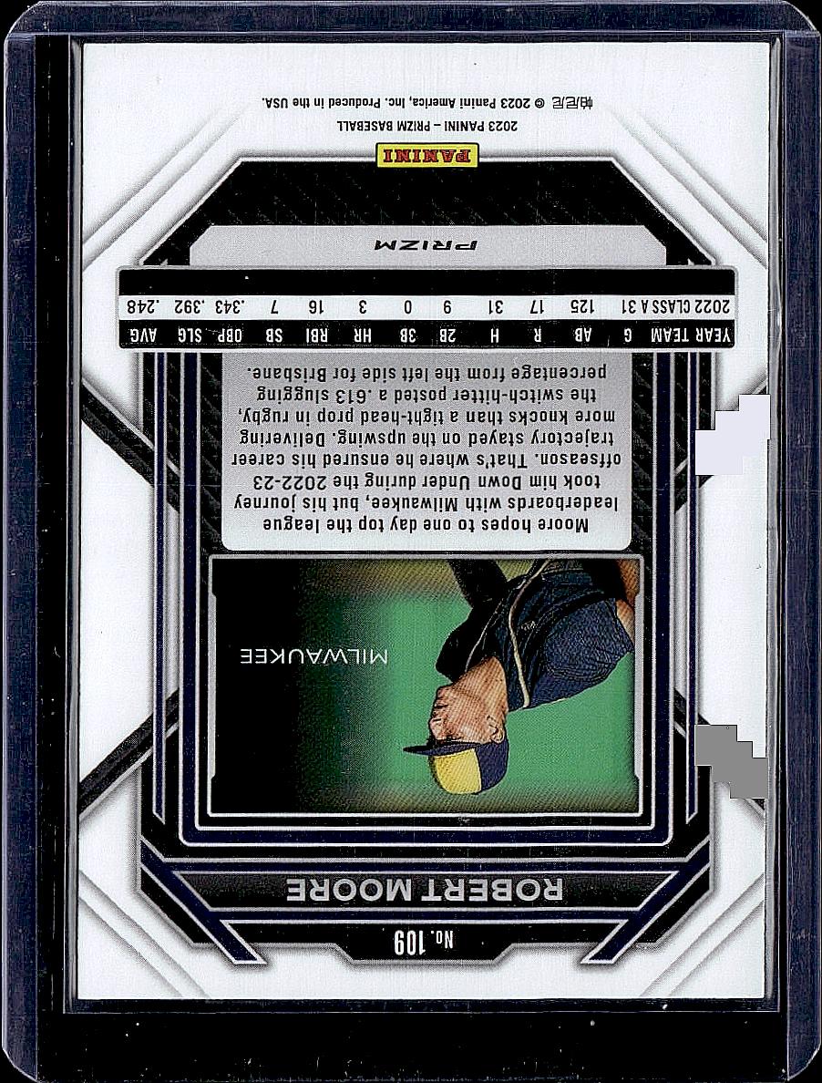 2023 Panini Prizm #109 Robert Moore Blue Ice Prizms