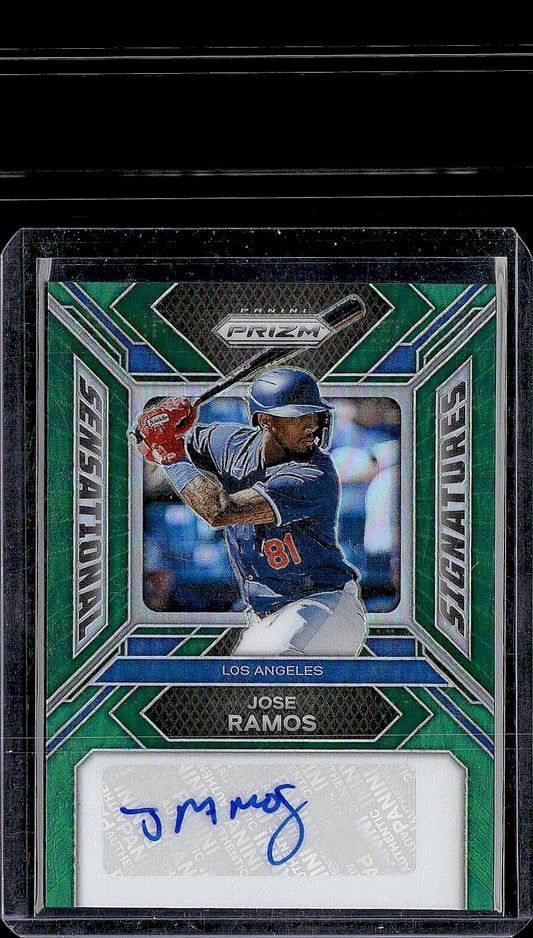 2024 Panini Prizm #SS-JR Jose Ramos Sensational Signatures Green Prizms
