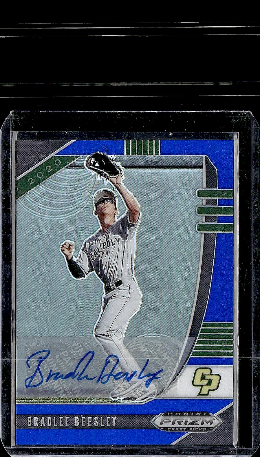 2020 Panini Prizm Draft Picks  Bradlee Beesley Base Autographs Blue Prizm /60