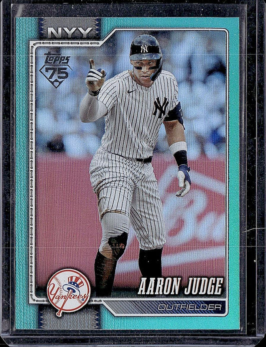 2026 Topps #1 Aaron Judge Aqua Rainbow Foil