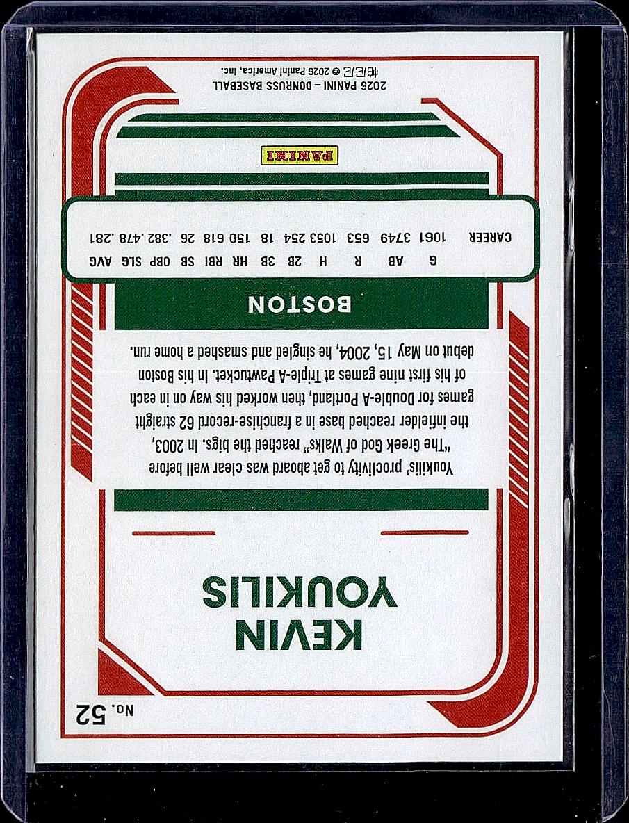 2026 Donruss #52 Kevin Youkilis Red and Blue