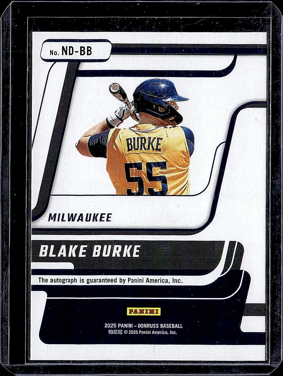 2025 Donruss #ND-BB Blake Burke Next Day Autographs