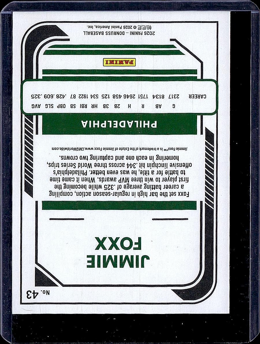 2026 Donruss #43 Jimmie Foxx Rockets