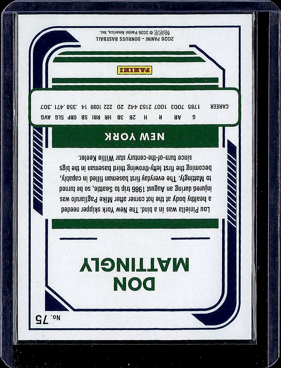 2026 Donruss #75 Don Mattingly Red and Blue