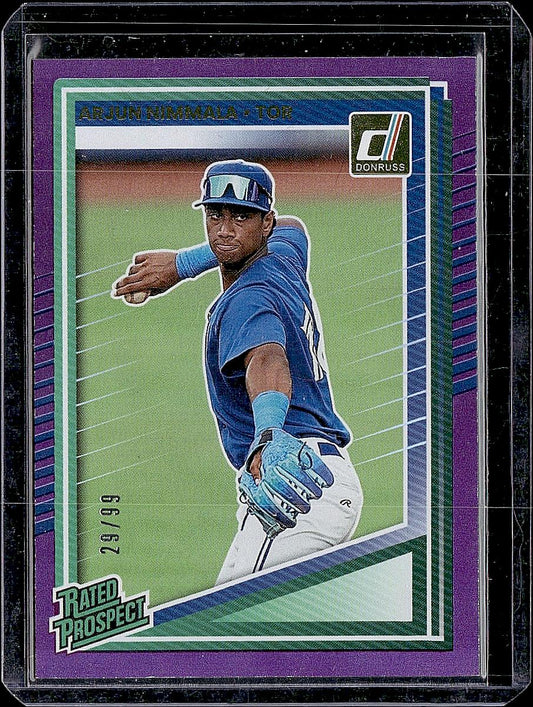 2025 Donruss #129 Arjun Nimmala Holo Purple #/99