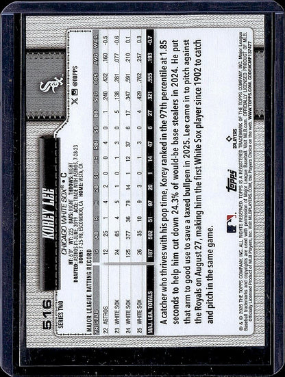 2026 Topps #516 Korey Lee Rainbow Foil