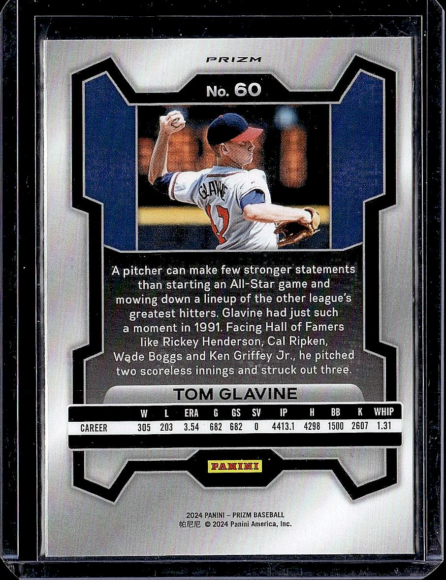 2024 Panini Prizm #60 Tom Glavine Green Prizms