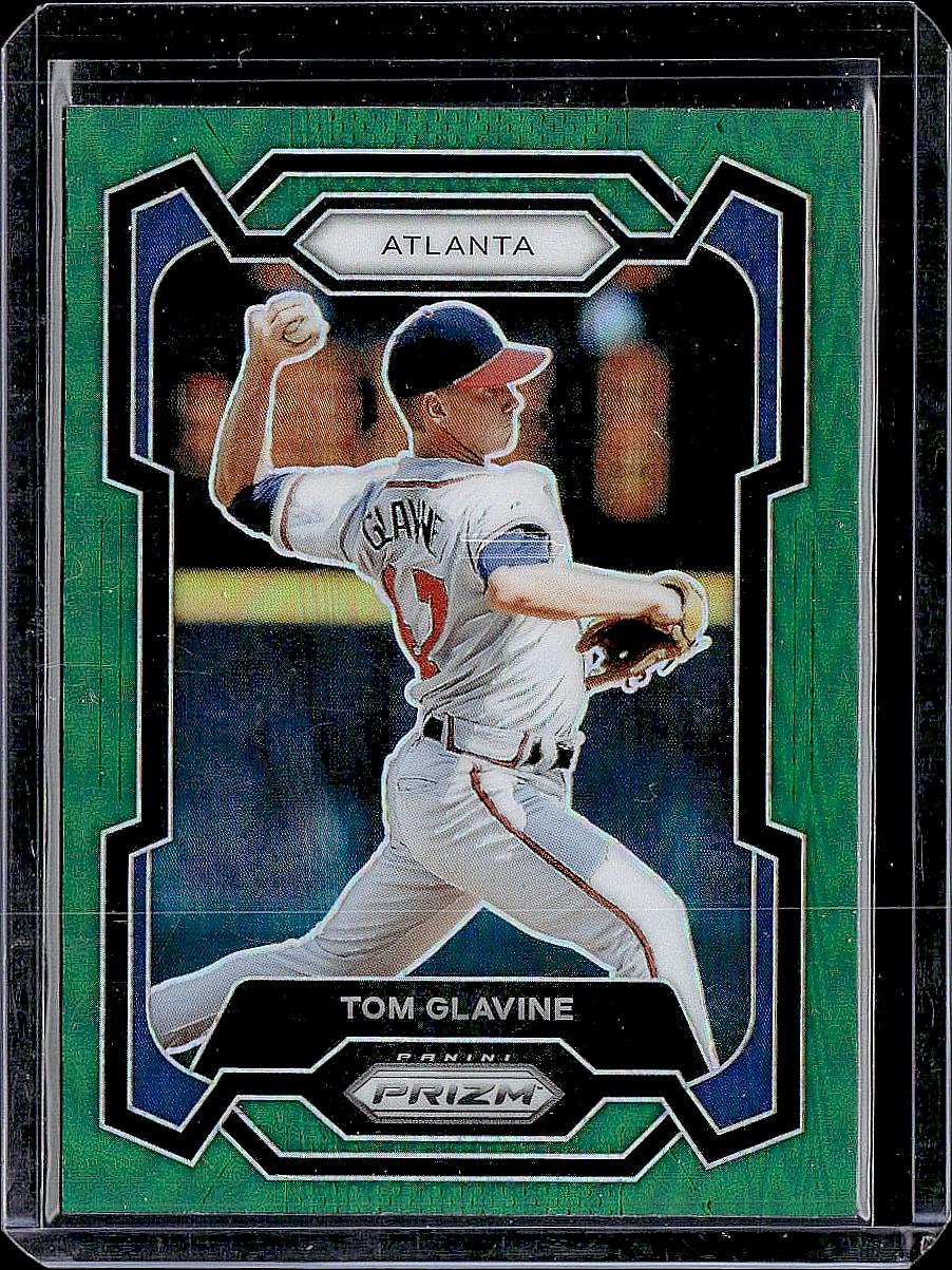 2024 Panini Prizm #60 Tom Glavine Green Prizms