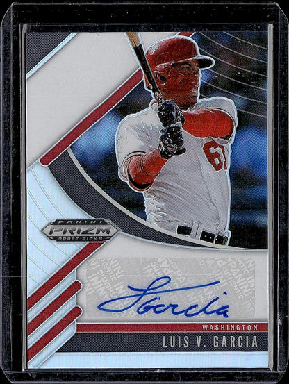 2020 Panini Prizm Draft Picks #A-LV Luis V. Garcia Autographs