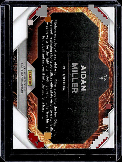 2024 Panini Prizm #1 Aidan Miller Fireworks