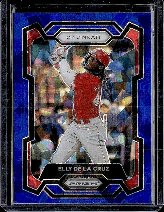 2024 Panini Prizm #192 Elly De La Cruz Blue Ice Prizms