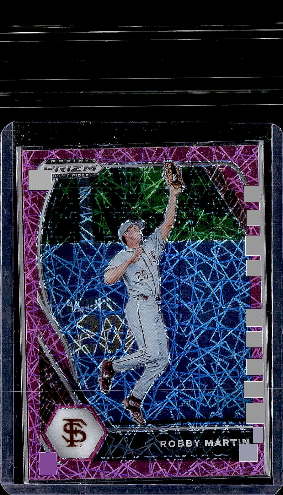2021 Panini Prizm Draft Picks #PDP198 Robby Martin Pink Velocity Prizm