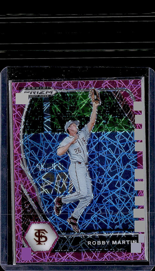 2021 Panini Prizm Draft Picks #PDP198 Robby Martin Pink Velocity Prizm