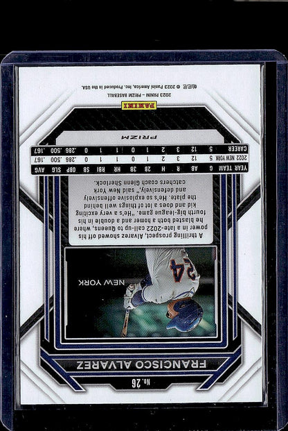 2023 Panini Prizm #26 Francisco Alvarez Green Ice Prizms