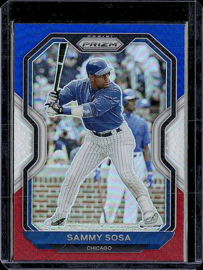 2021 Panini Prizm #146 Sammy Sosa Red/White/Blue Prizm