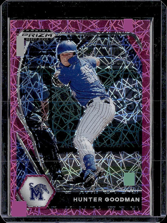2021 Panini Prizm Draft Picks #PDP109 Hunter Goodman Pink Velocity Prizm