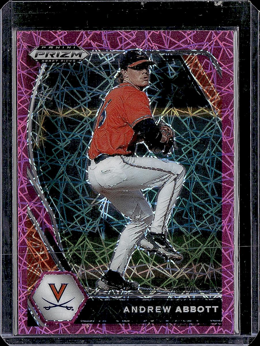 2021 Panini Prizm Draft Picks #PDP53 Andrew Abbott Pink Velocity Prizm