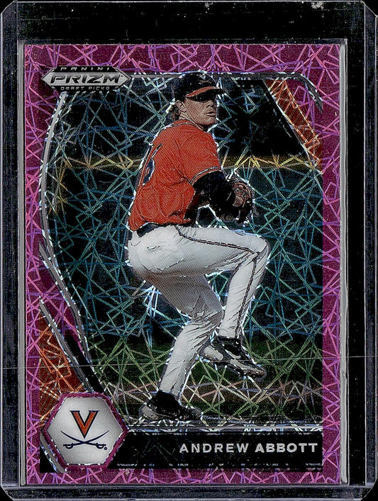 2021 Panini Prizm Draft Picks #PDP53 Andrew Abbott Pink Velocity Prizm