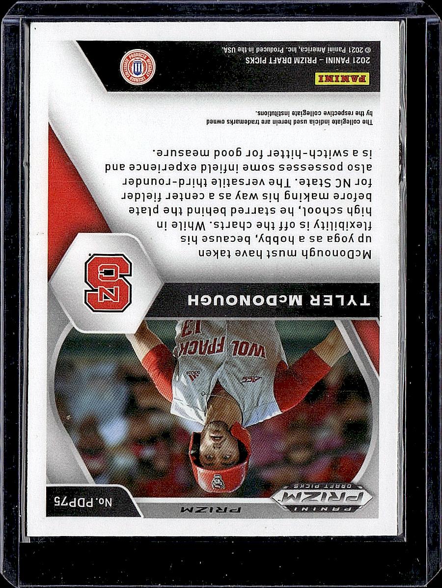 2021 Panini Prizm Draft Picks #PDP75 Tyler McDonough Pink Velocity Prizm