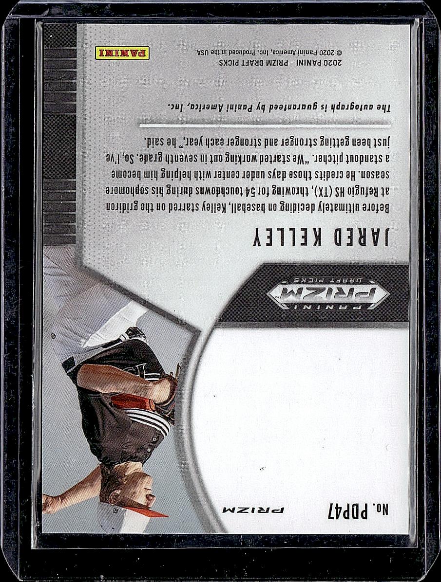 2020 Panini Prizm Draft Picks #PDP47 Jared Kelley Base Autographs Silver Prizm