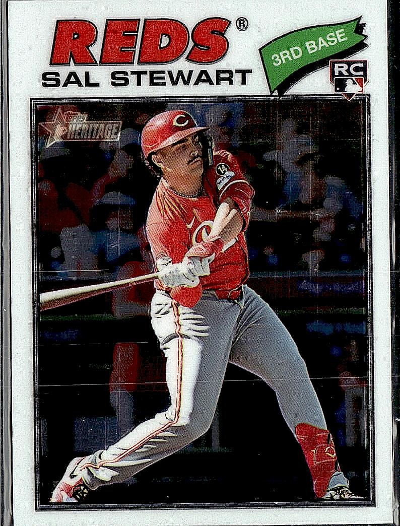 2026 Topps Heritage #221 Sal Stewart Chrome Refractors